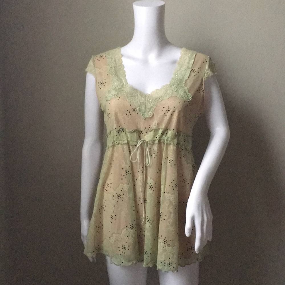 Whimsical Lace-trimmed Top